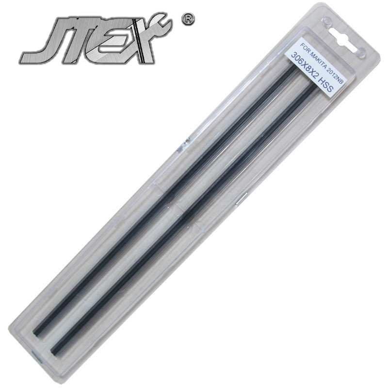 JTEX 306mm HSS Planer Blades 306x8x2 mm for Makita 2012NB, 2012 Planer Woodworking tool 2PCS