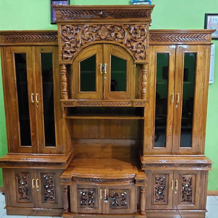 buffet kayu jati / partisi ruangan / meja tv atau tempat tv murah - Full payment