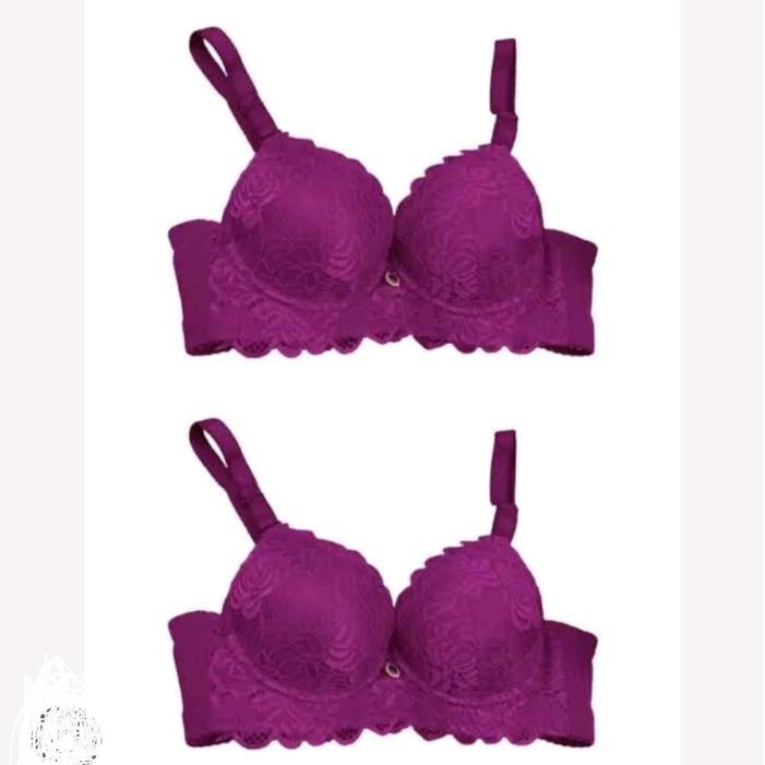 Chelyne BH Busa tebal Push Up Full Brukat Wanita Nyaman