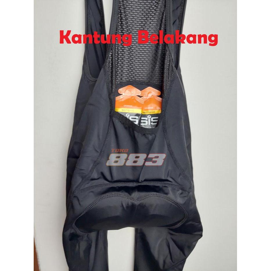 CHEJI Celana Sepeda BIB Panjang Wanita Kantong - Pro Padding - Phillo