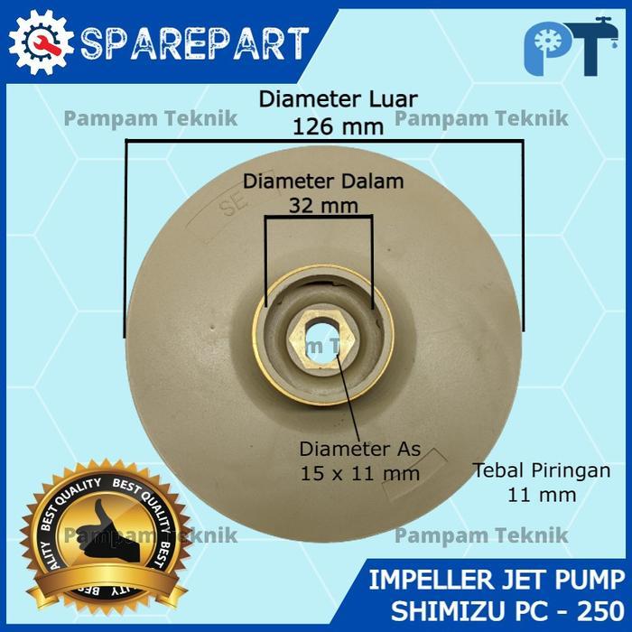 KIPAS IMPELLER SHIMIZU PC-250 San-Ei - IMPELER JETPUMP WASSER GOLDSTAR