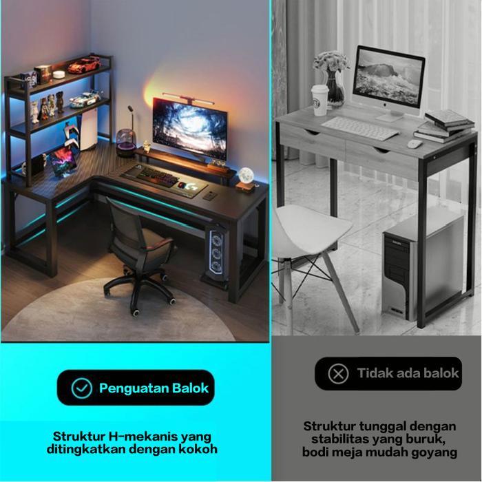 Premium Meja Komputer Sudut Untuk Kamar Tidur & Rumah Tangga Meja Komputer Desktop Meja Belajar