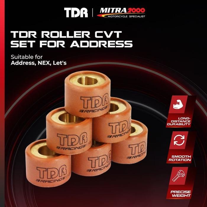 Ready TDR Roller CVT Set untuk motor Suzuki Nex / Address