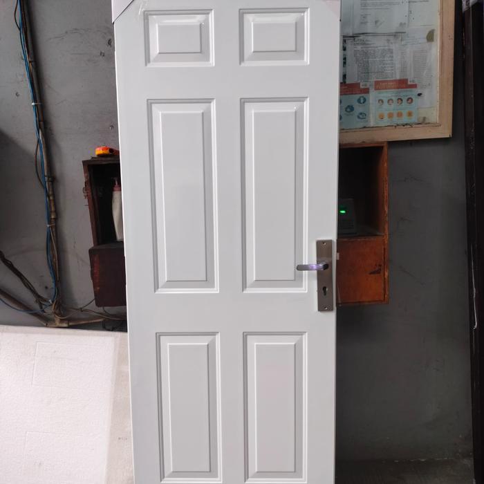 Pintu Baja KODAI Steel Door TOP Motif Kayu Knockdown Gratis Ongkir - TX01 Putih