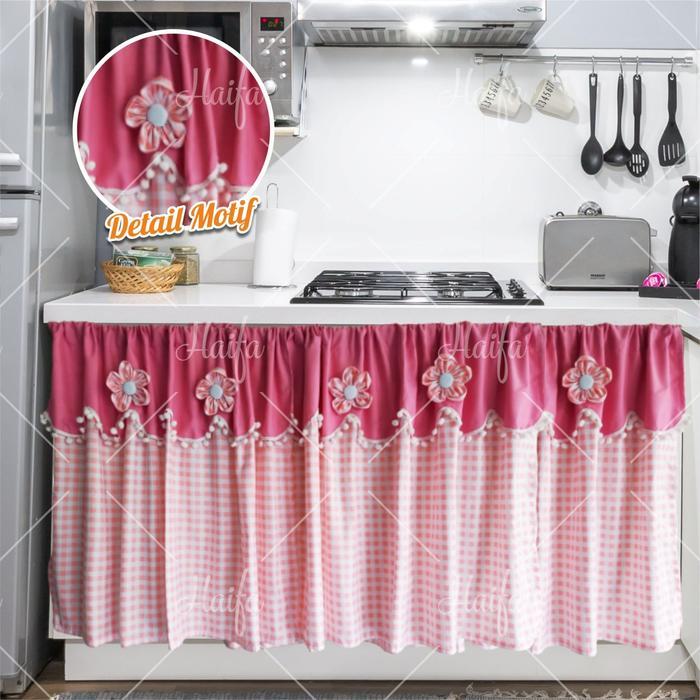 "New" GORDEN KOLONG DAPUR/TIRAI DAPUR KOREAN SERIES Bunga Kain
