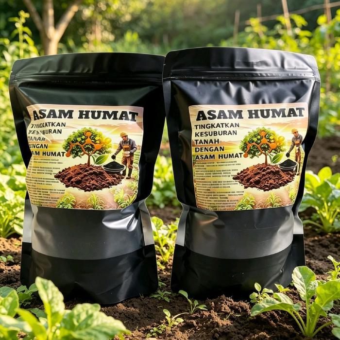 Pupuk Asam Humat 1KG Humic Acid 90%, Pembedah Tanah Organik Meningkatkan Kesuburan Tanah untuk semua