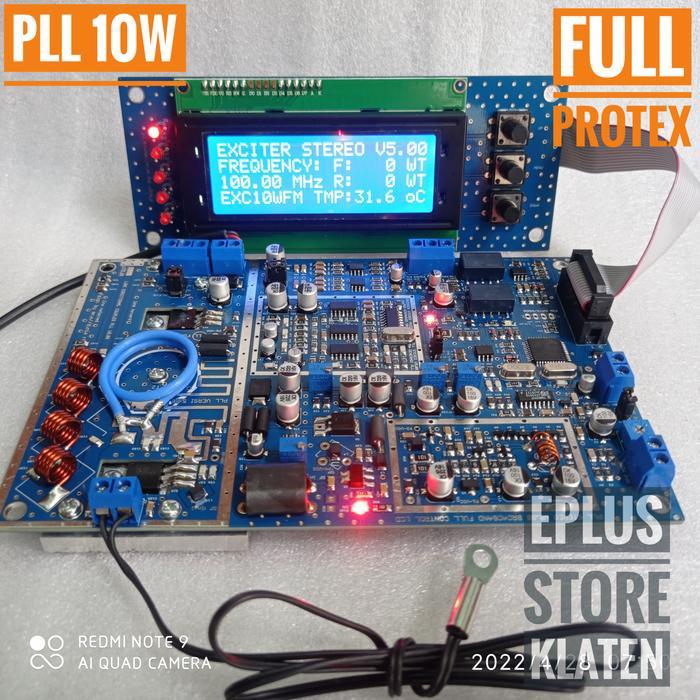 Exciter Pll 10 Watt 87.5-105 Mhz Stereo Pemancar Fm Module Tbk