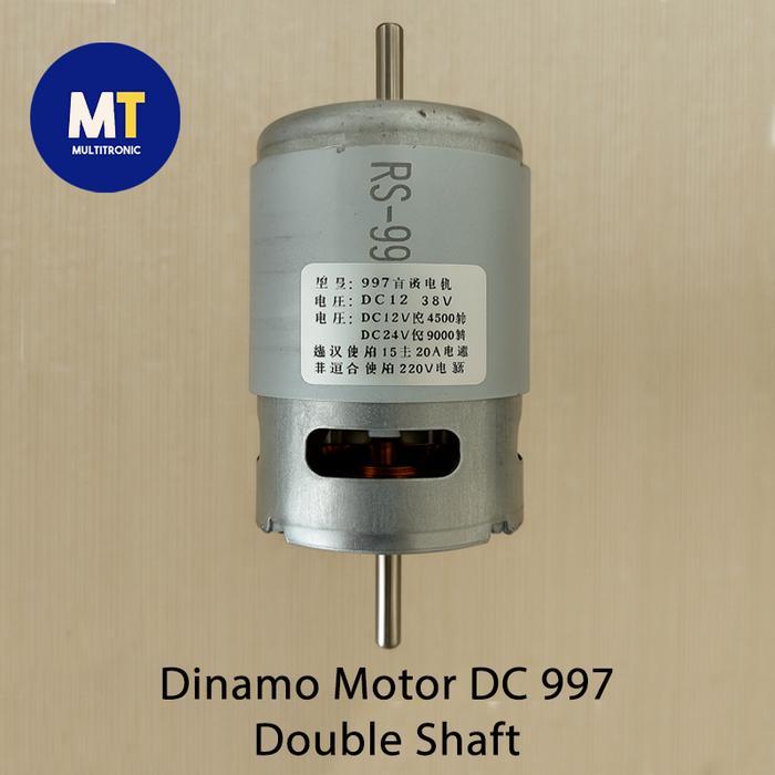 TERBARU Dinamo Motor DC 997 DOUBLE SHAFT DC12-36V
