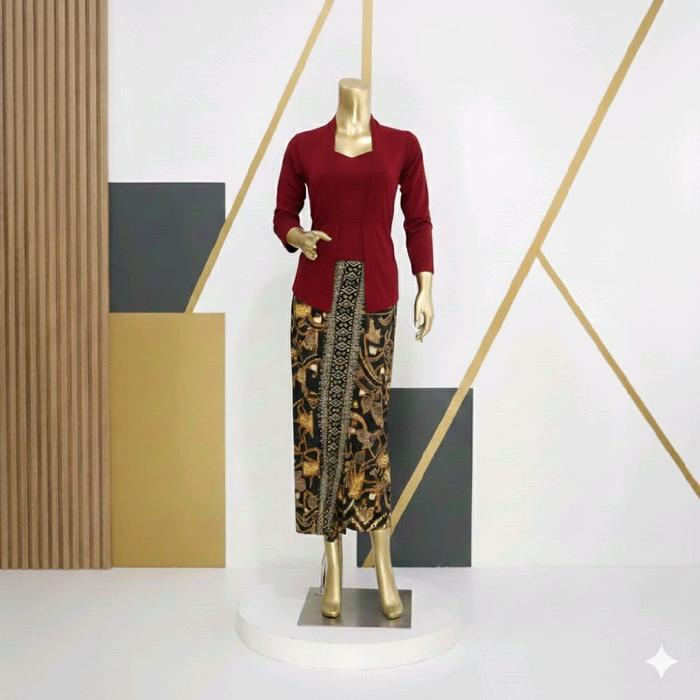 Kebaya Bali Bed Kaos Lengan Panjang (KEBAYA SAJA TANPA SELENDANG)