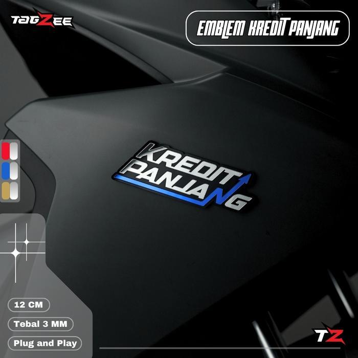Tagzee Sticker Emblem Motor/Mobil Akrilik 3D Mirror Tulisan KREDIT PANJANG