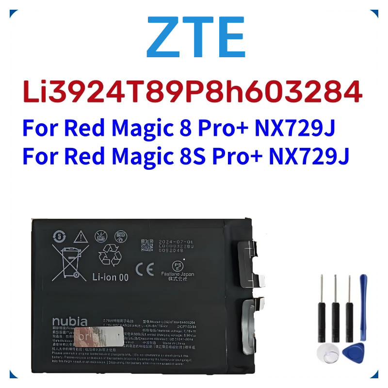 Original Battery Nubia NX729J Red magic 8 Pro Plus Li3924T89P8h603284 Battery For NX729J-S,RedMagic