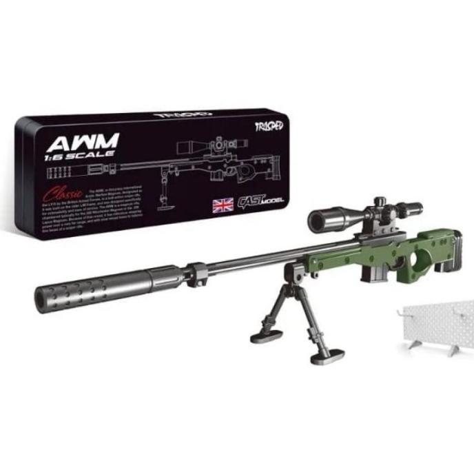 Promo Die Cast Gun/ Miniatur/ Pajangan Model AWM Hijau Scale 1:6