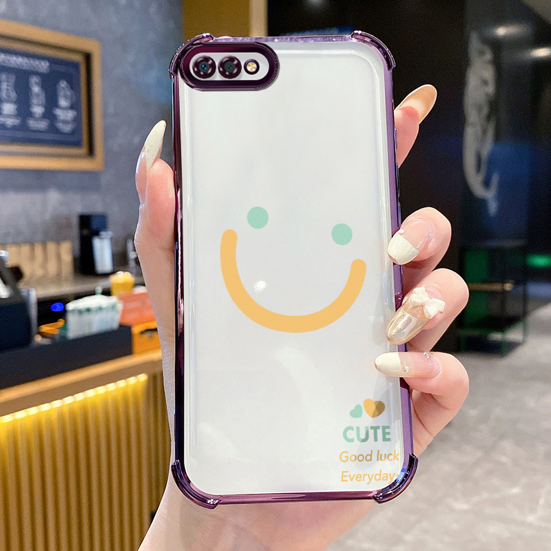 Casing Hp untuk Realme C2 C2s OPPO A1K Case Casing Garis kematian senyum tas emoji pola Cesing HP Ke