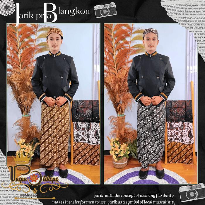 bir jarik dan blangkon instan pria dewasa
