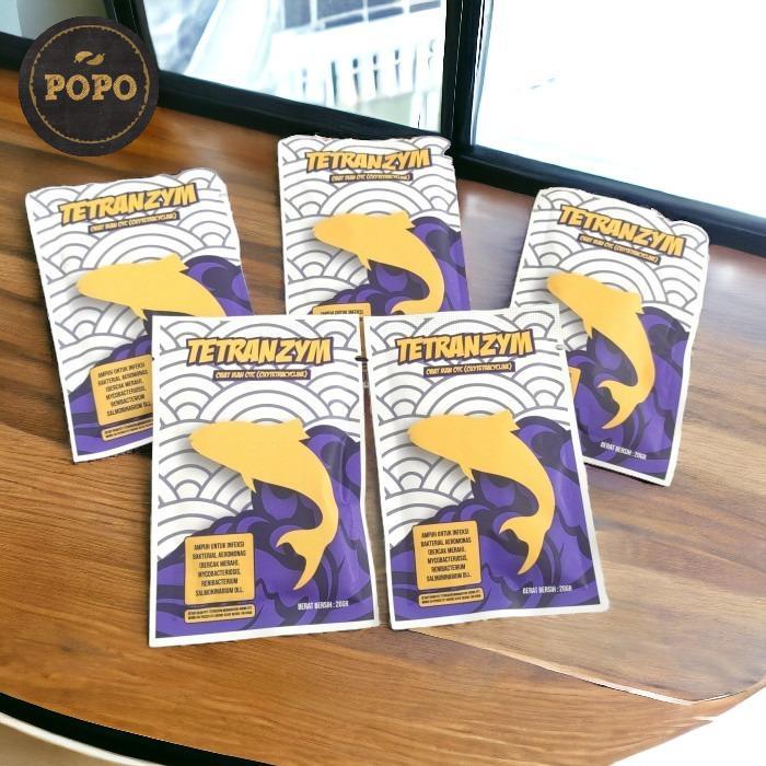 obat ikan OTC merk Tetranzym oxytetracycline oksitetrasiklin 20 gram