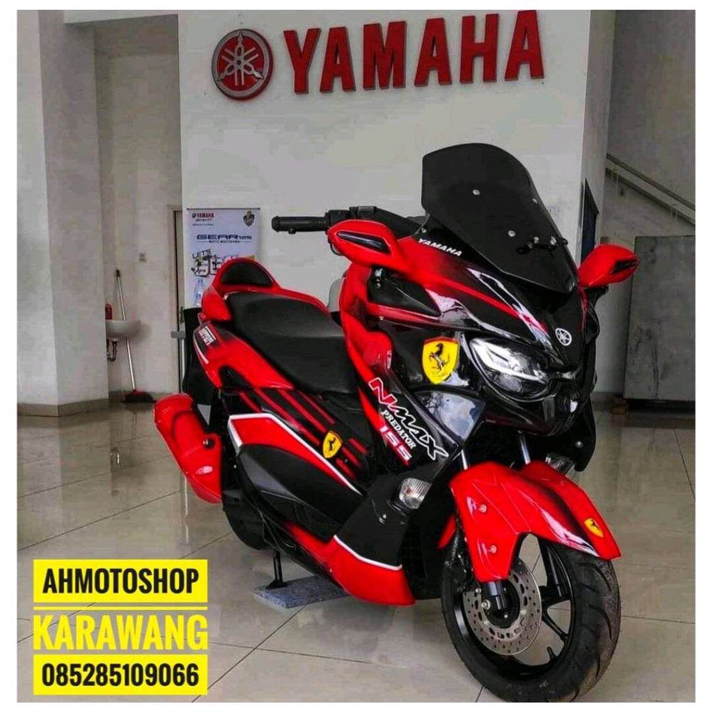 fullbody nmax new predator hitam merah