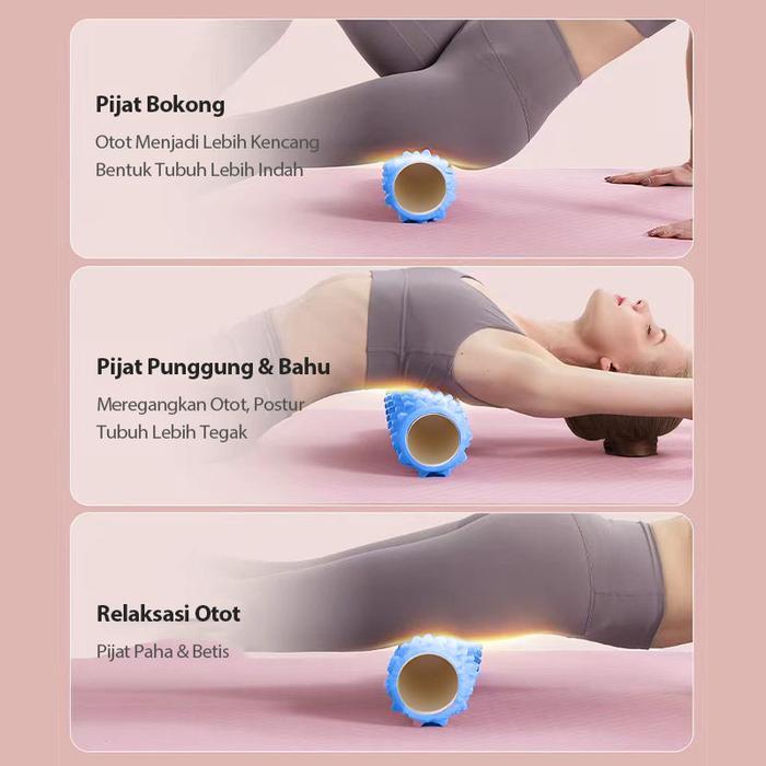 CodXmvp Foam Roller Yoga Pria & Wanita Multi Warna & Ukuran Alat Pijat Otot Fitness Gym Rumahan