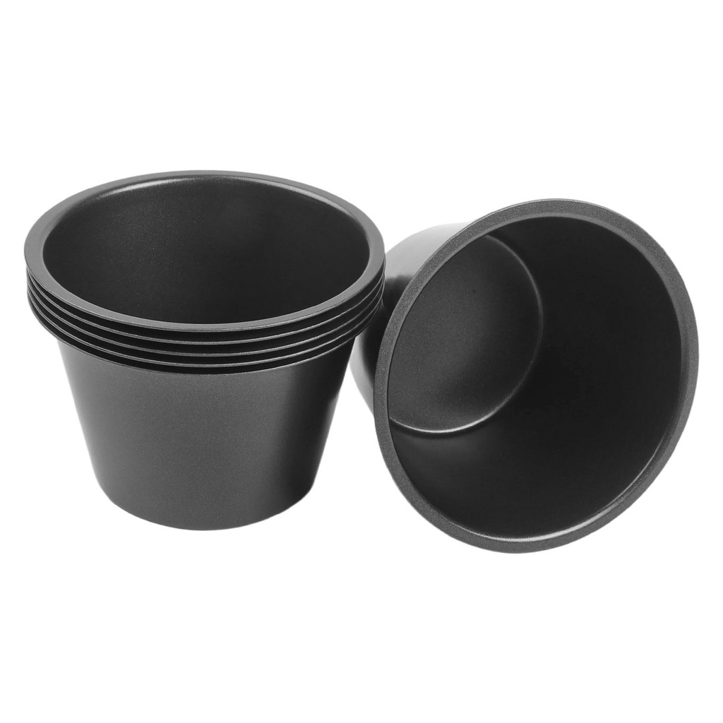 6-Pack Carbon Steel Muffin Pan Non-Stick Round Egg Tart Molds For Air Fryer And Oven 100ml/200ml