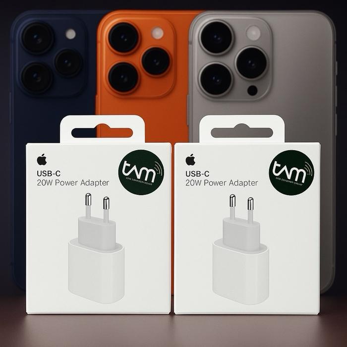 Iphone 17 17 Pro Max Adaptor Type C 20 Watt Fast Charging Original Tam Ibox New Pack 2025 Terbaru