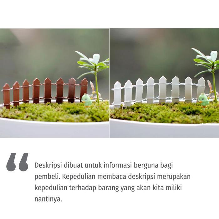 Pagar Mini Ornamen Bonsai Plastik Artifisial/Terarrium/Dioarama MNOO01