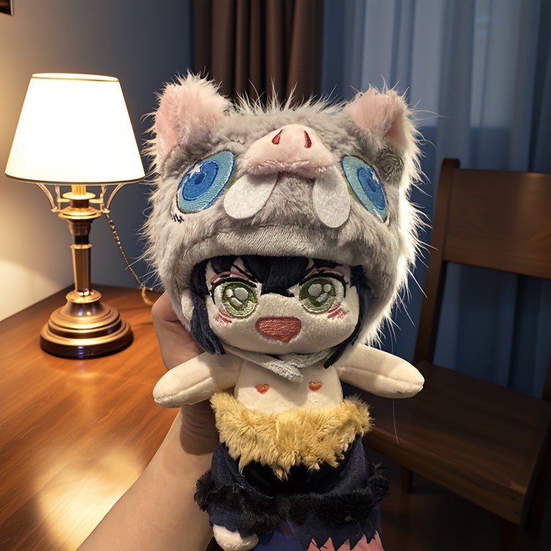 Demon Slayer Hashibira Inosuke Cotton Doll 20cm Anime Peripheral Cartoon Plush Toy Cute Doll