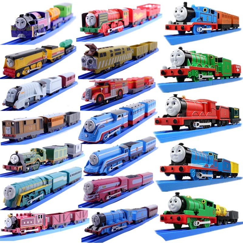 Original Takara Tomy Tomica Thomas & Friends Train Electric Rail Car Golden Percy Henry Rebacca