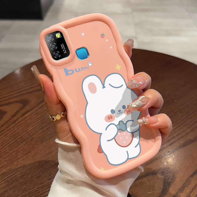 Casing HP Untuk Infinix Smart 5 Smart 6 Ram 3 Case Strawberry Little Rabbit Kasing silikon Cesing Mu