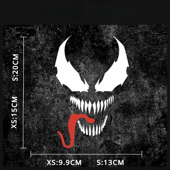1 buah Anime Venom stiker sepeda motor tahan air untuk tangki bahan bakar sepeda motor penutup