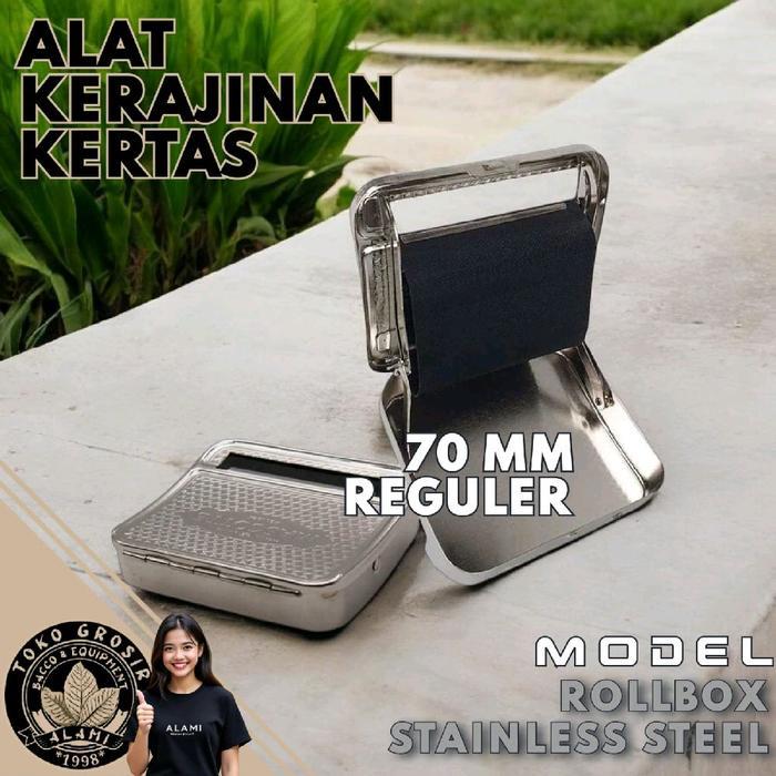 Alat Kerajinan Kertas Model Rollbox 70 MM Original StainlessSteel