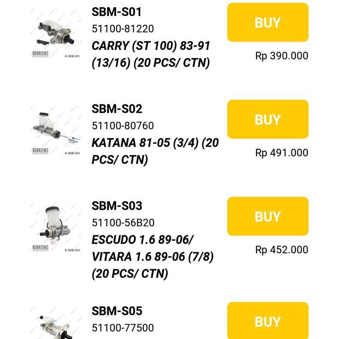 Master Rem Rumah Sentral Rem Central Bm Assy Carry Extra Quality