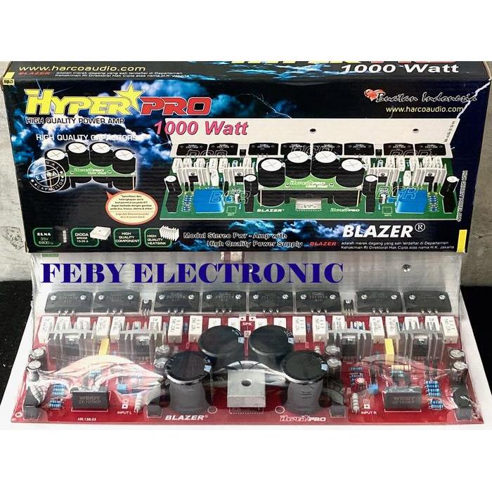 Promo Kit Amplifier Blazer Hyper Pro 1000W 2X500W Stereo Ampli Power Amplifi