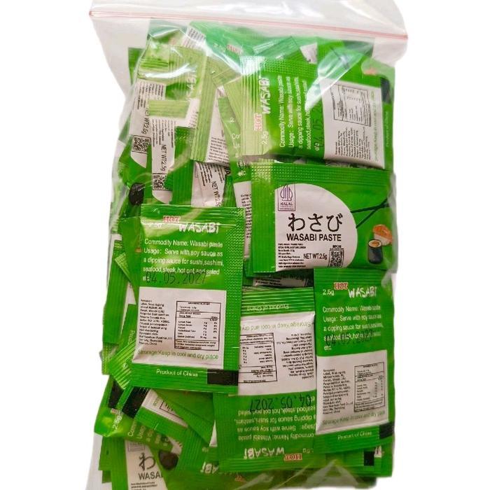 Ready Wasabi Sachet HALAL 100pcs Wasabi Paste Neri Wasabi Mini Wasabi 2,5g