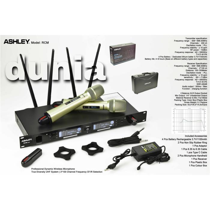 Mic Wireless Ashley RCM Original Handheld Rechargeable ASHLEY RCM - champagne