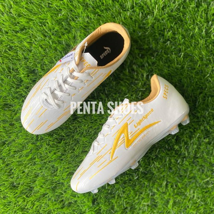 Sepatu Bola Lightspeed Reborn Putih Emas Terlaris