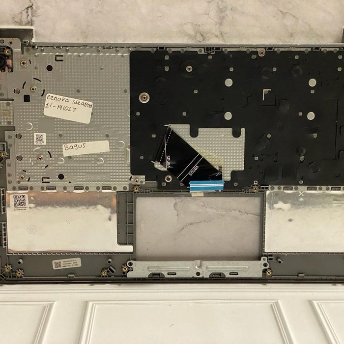 Frame & Keyboard Laptop Lenovo Ideapad 1i-14IGL7 Original Silver - 05/26