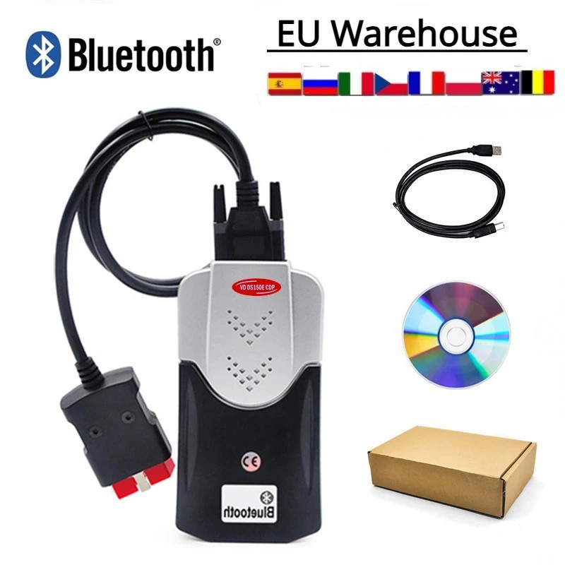 2024 NEW VCI Vd Ds150e Cdp VD TCS CDP OBD2 Scanner 2021.11 Keygen Bluetooth For Tnesf Delphis Orpdc 