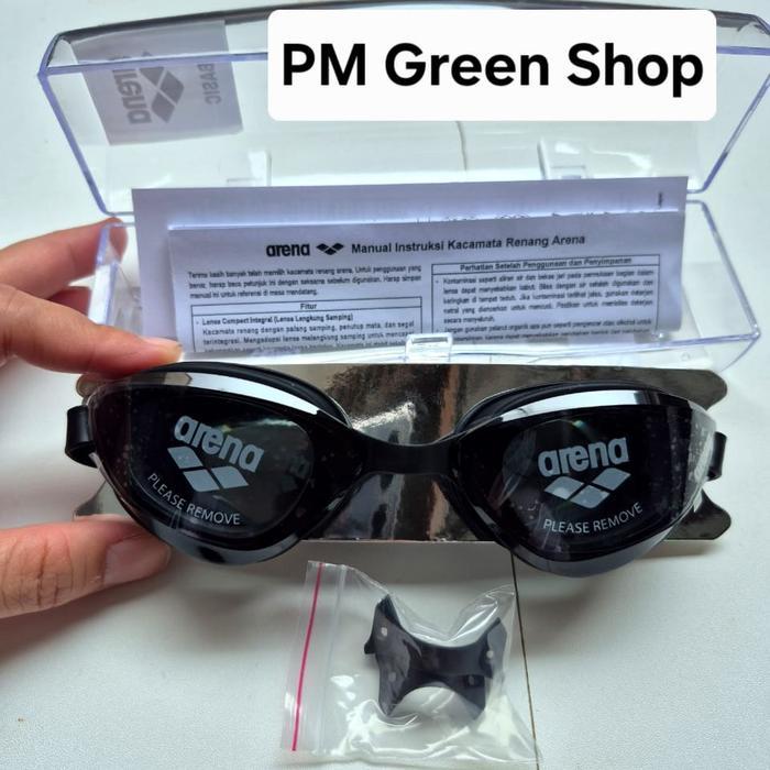 Kacamata renang arena original hitam anti fog anti kabut