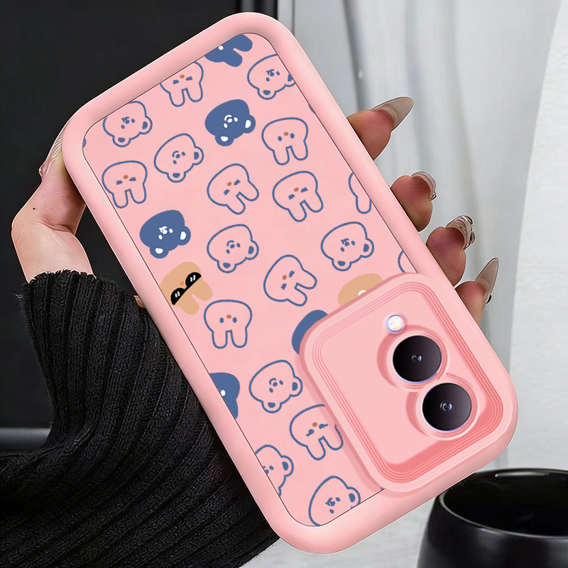 Casing Hp untuk VIVO Y17s Y28 5G Y36i 5G Case Little bunny fully stamped Kasing silikon Cesing Softc
