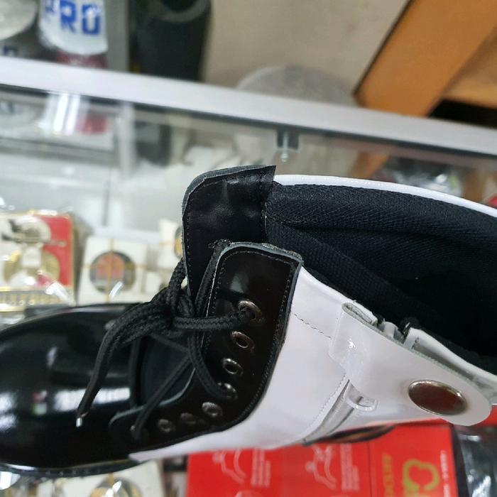 Sepatu Pdl Hitam Tengah Putih Kilap sepatu pdl Kilap Sepatu Pdl Hitam