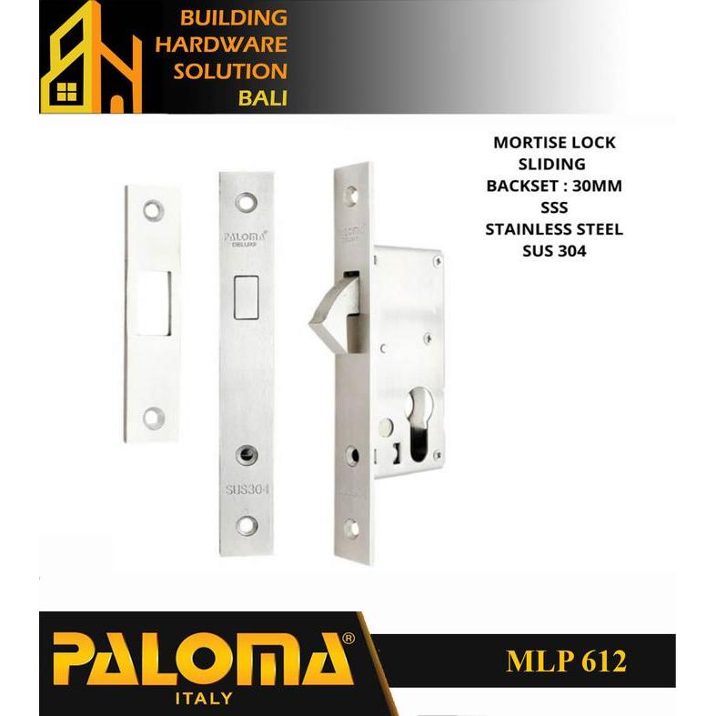 Mortise Lock Paloma Mlp612 Badan Kunci Pintu Sliding Terbaru 