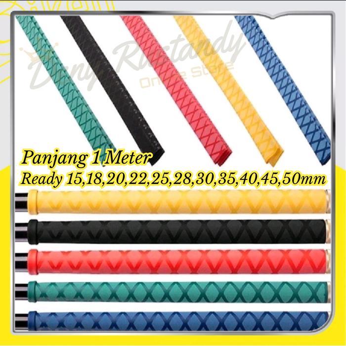 BISA COD Grip joran karet joran Motif Silang X Heatshrink Tube Panjang 1 Meter
