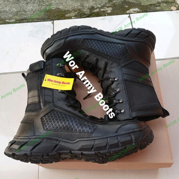 Sepatu PDL TNI POLRI TERBARU 2022 MODEL REPLIK BOA KULIT SAPI FULL