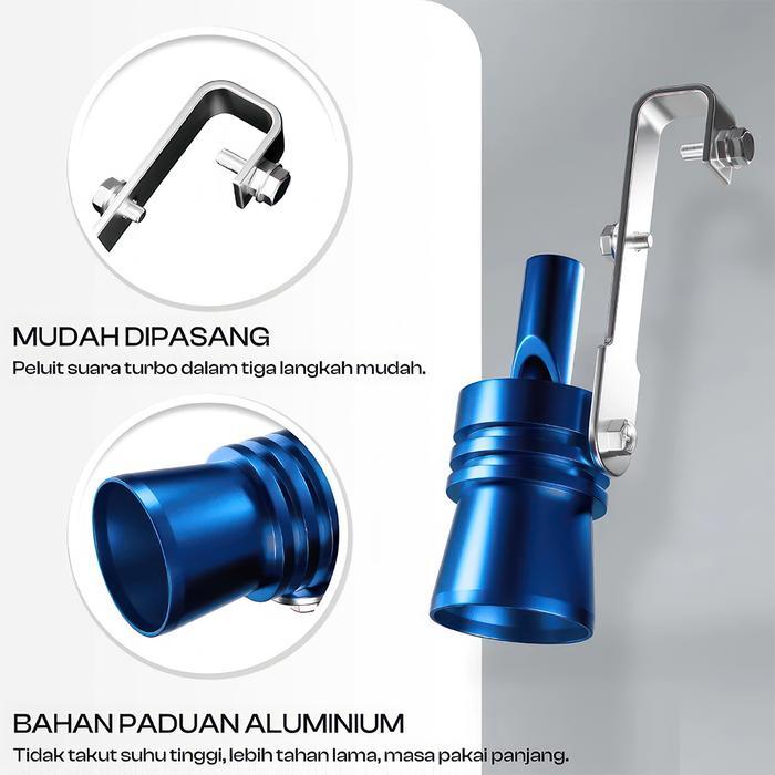 "New" Penyiul Turbo Whistler Knalpot Mobil Motor Car Turbo Whistler Modifikasi Bahan Aluminium