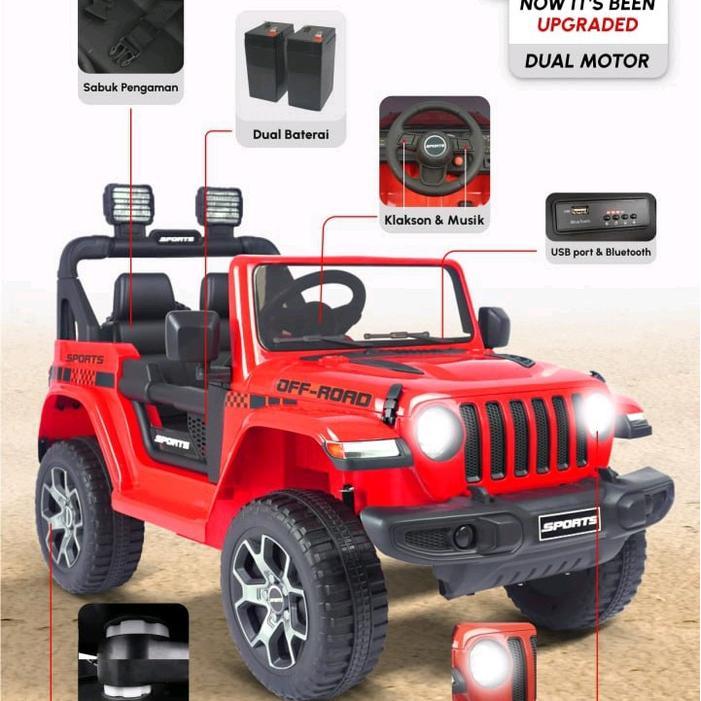 KIDS FRIEND FREEPELAPISBAN Mainan Mobil Aki Anak Jip Off Road PMB 8288 M-8288 / M8288 EVA
