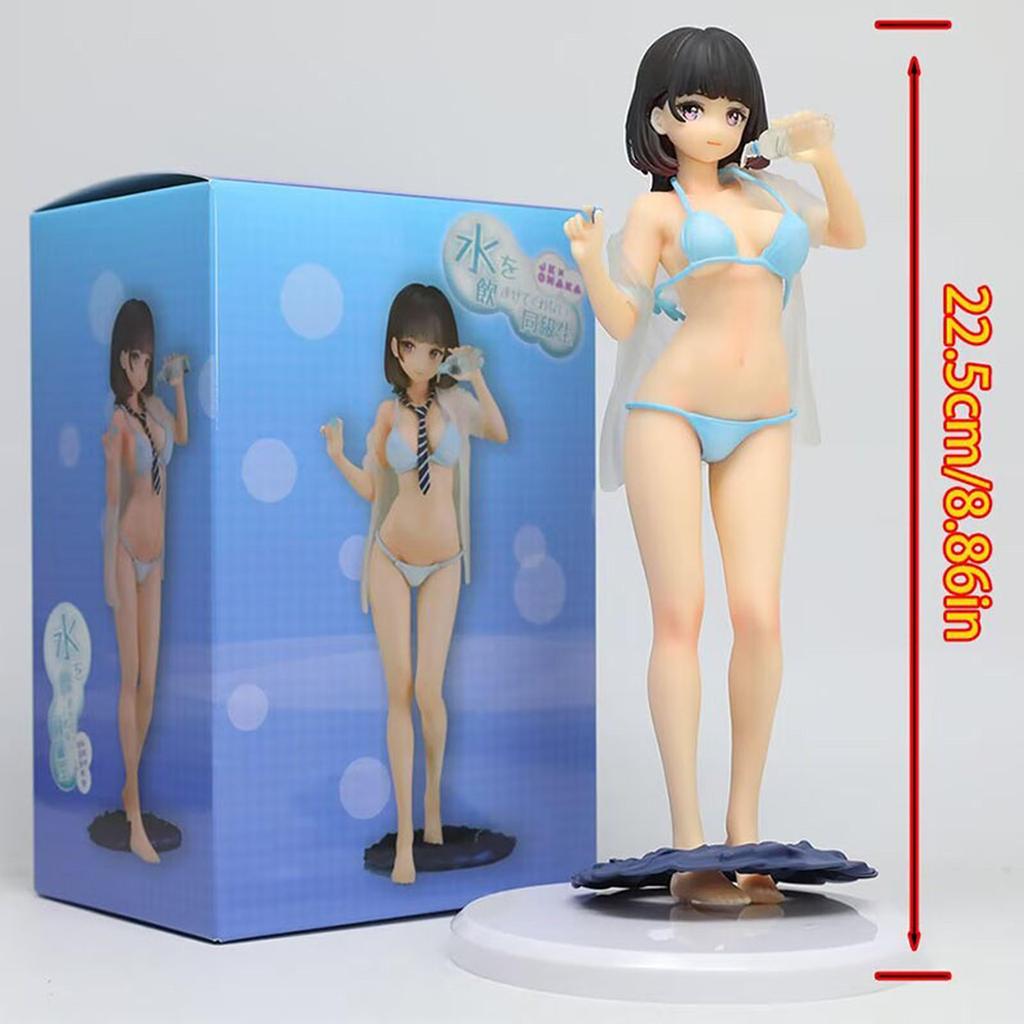 PVC Figure Semi Castoff Daiki Kougyou JK with bottle 22 cm Mizu o Nomasete Kurenai Doukyuusei JAPAN 