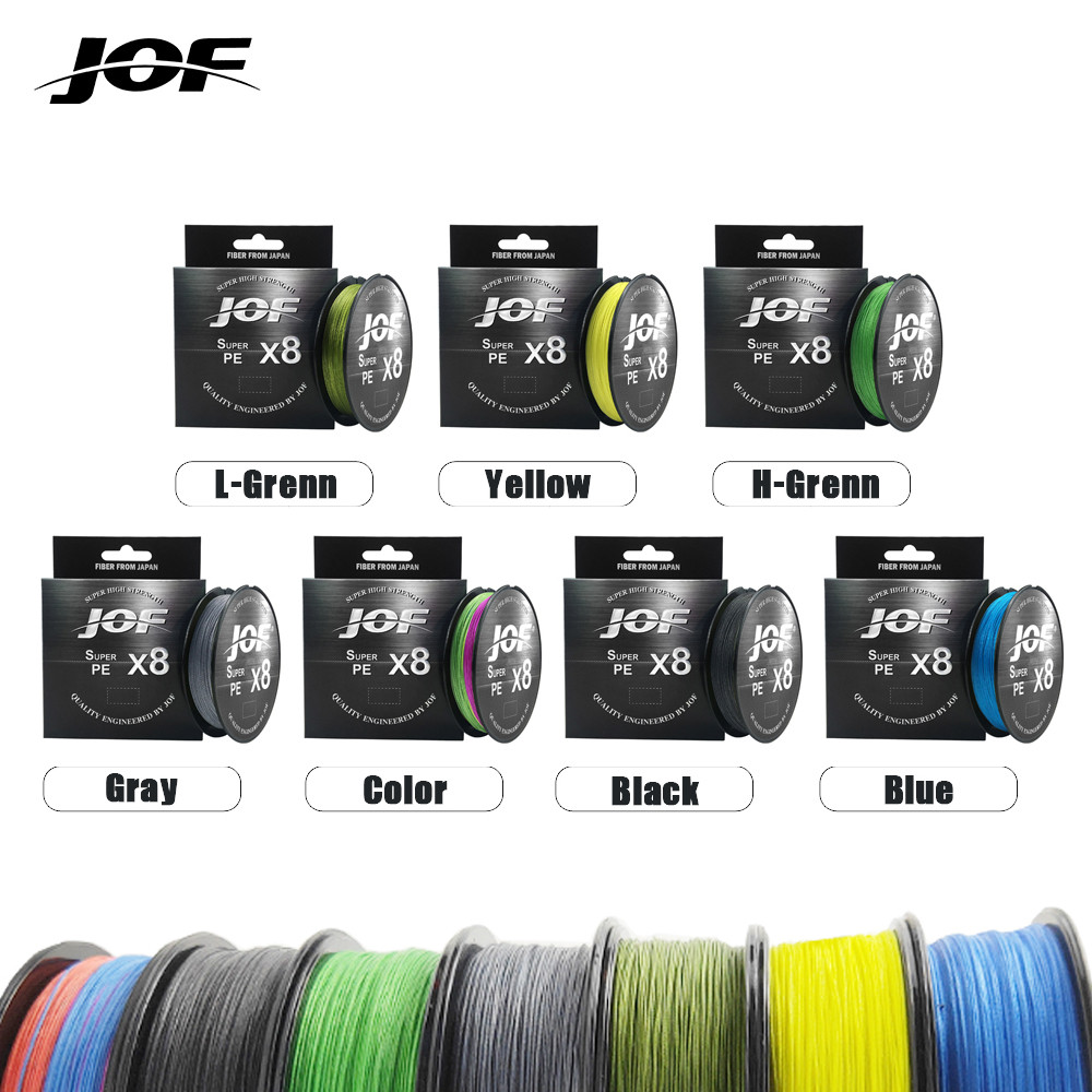 JOF 8 Strands Fishing Line 150M 300M 500M Multifilament Fishing Line Fishing Accessories Braided