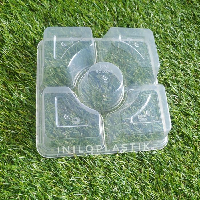 [25Pcs] Thinwal Dm 1000Ml Sekat 5 / Thinwall Kotak Plastik 1000 Ml