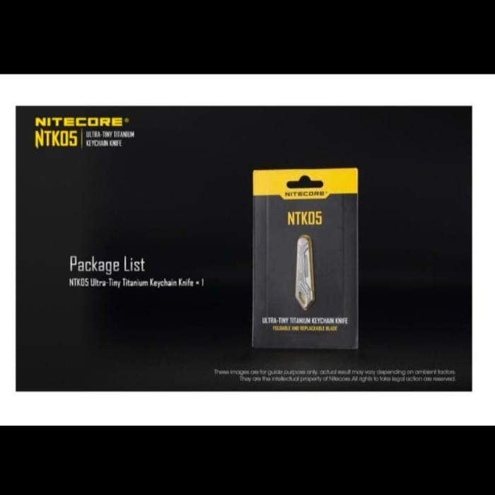 DISKON Nitecore NTK05 Mini Titanium Utility Keychain Knife Portabel EDC