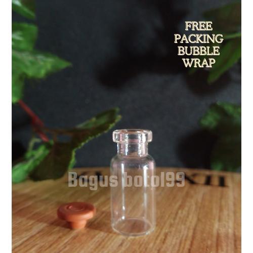 READYY Botol kaca vial 3 ml botol mini/tester/tutup karet