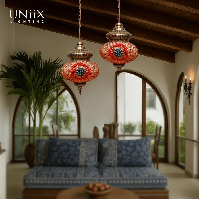 UNiiX - LG7068P Lampu Gantung Maroko Lampu Gantung Ruang Tamu Maroko Model Maroko Untuk Ruang Tamu